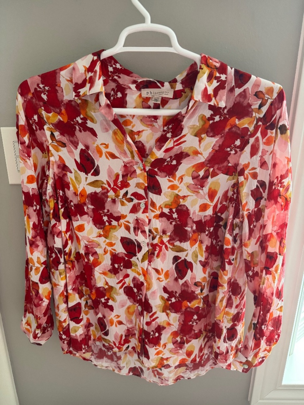 Philosophy Womens 1X NWOT Button Down Shirt